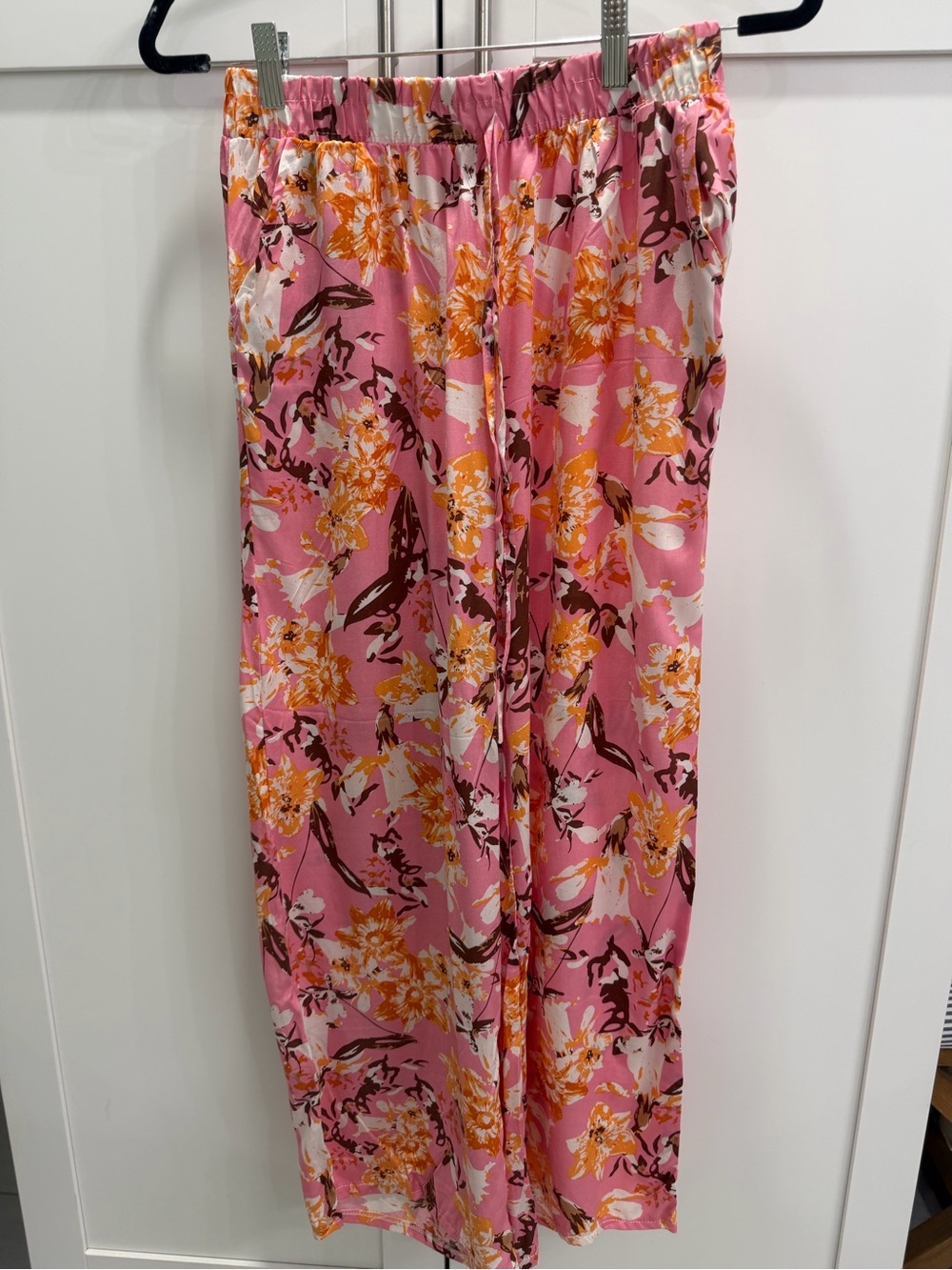 Wide Leg Flora Pants in Pinks S/M NWT